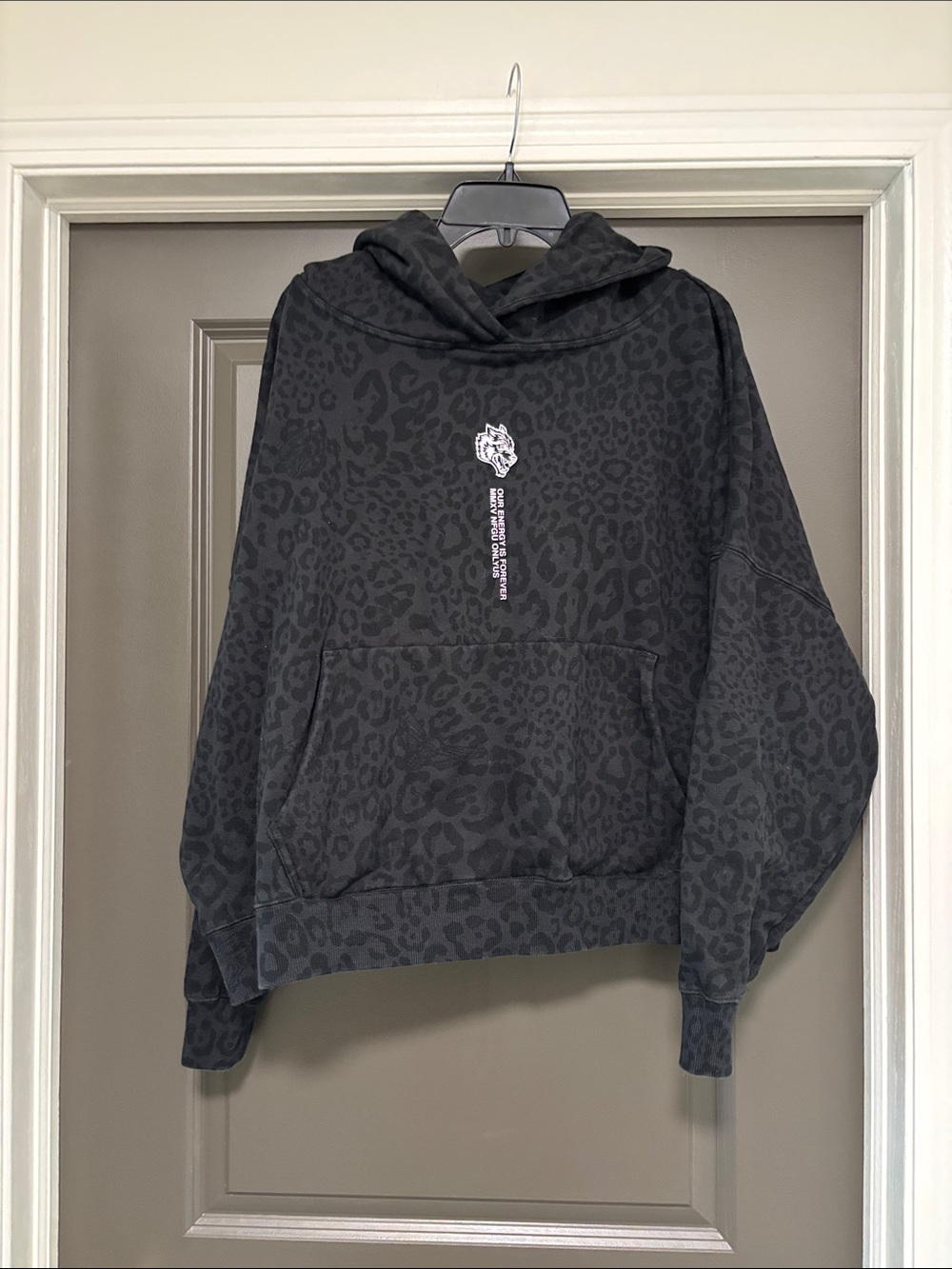 Darc Sport Wolves Black Leopard Print Hoodie limited edition